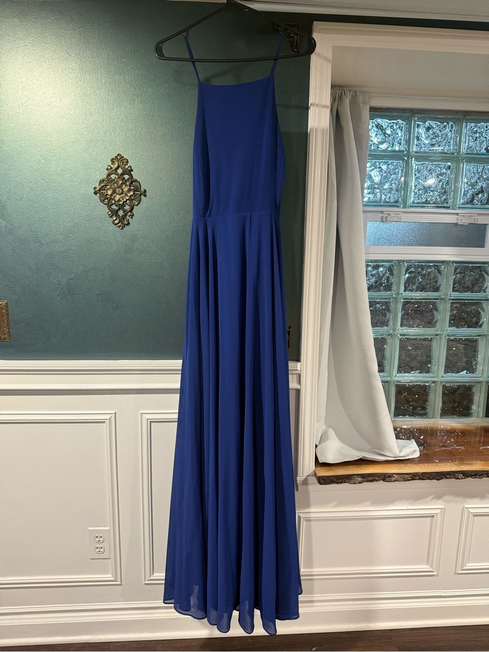 Lulu’s Royal Blue Spaghetti-Strap Maxi Dress